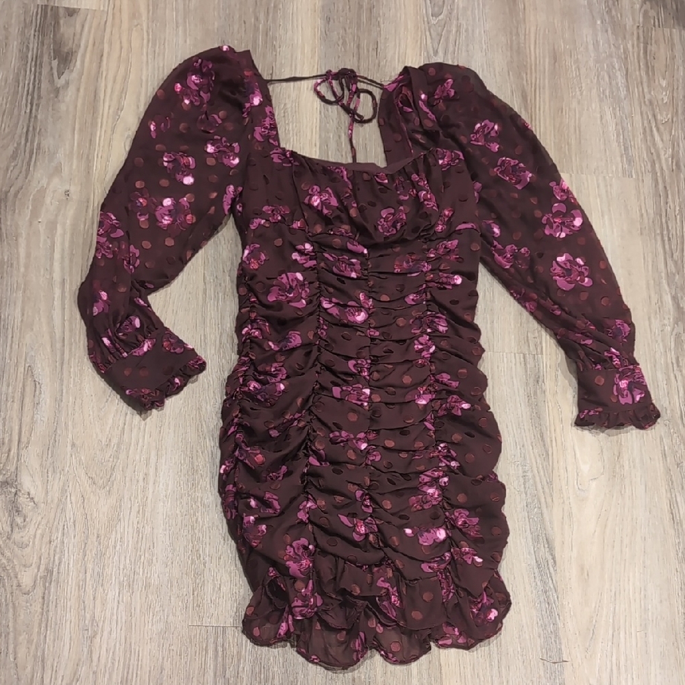 Astr Rich Burgundy Dress Size Small